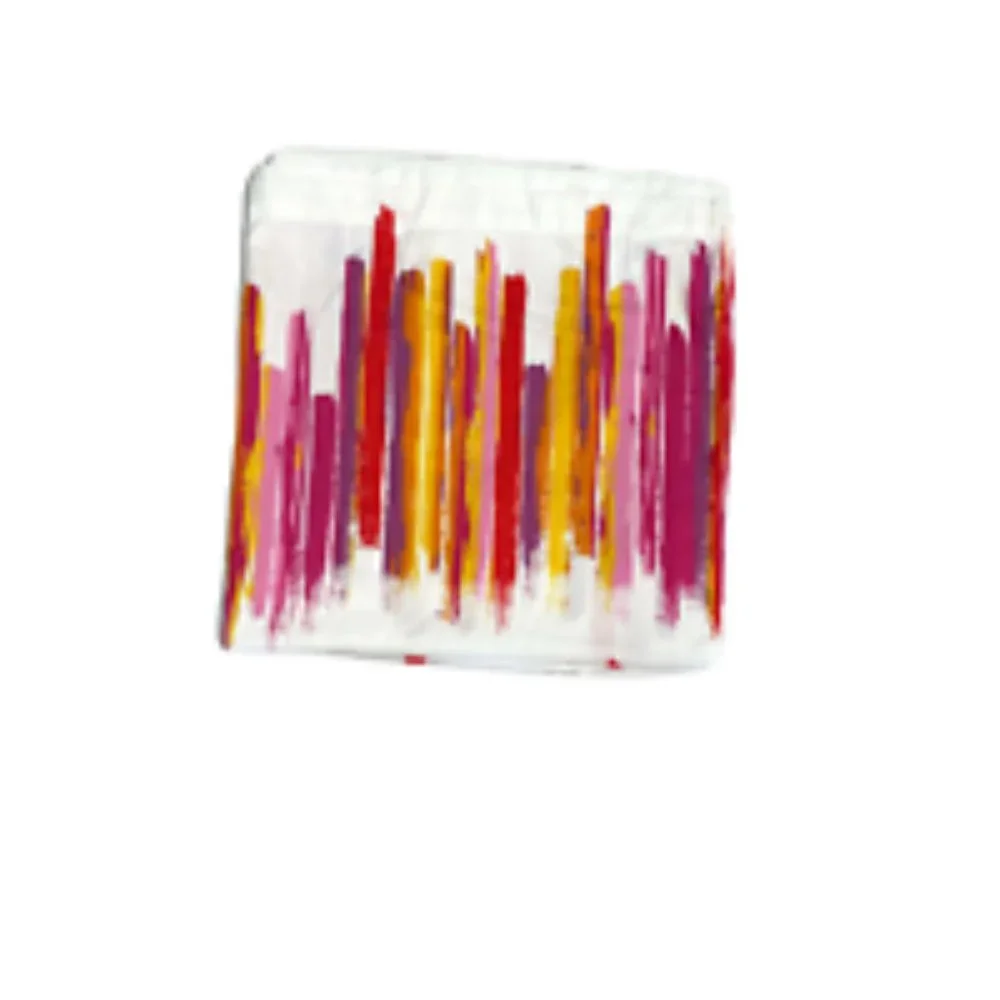 JC Penney Colorful Shower Curtain Designer Red Pink Bright Discontinued Bathroom